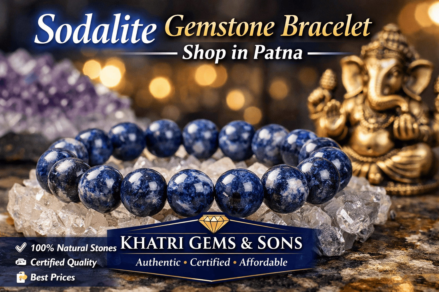 Buy Original Sodalite Bracelet in Patna – Khatri Gems and Sons